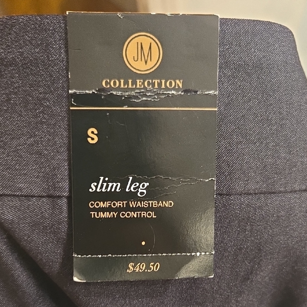 JM Collection Dark Grey Sllim Leg Pants